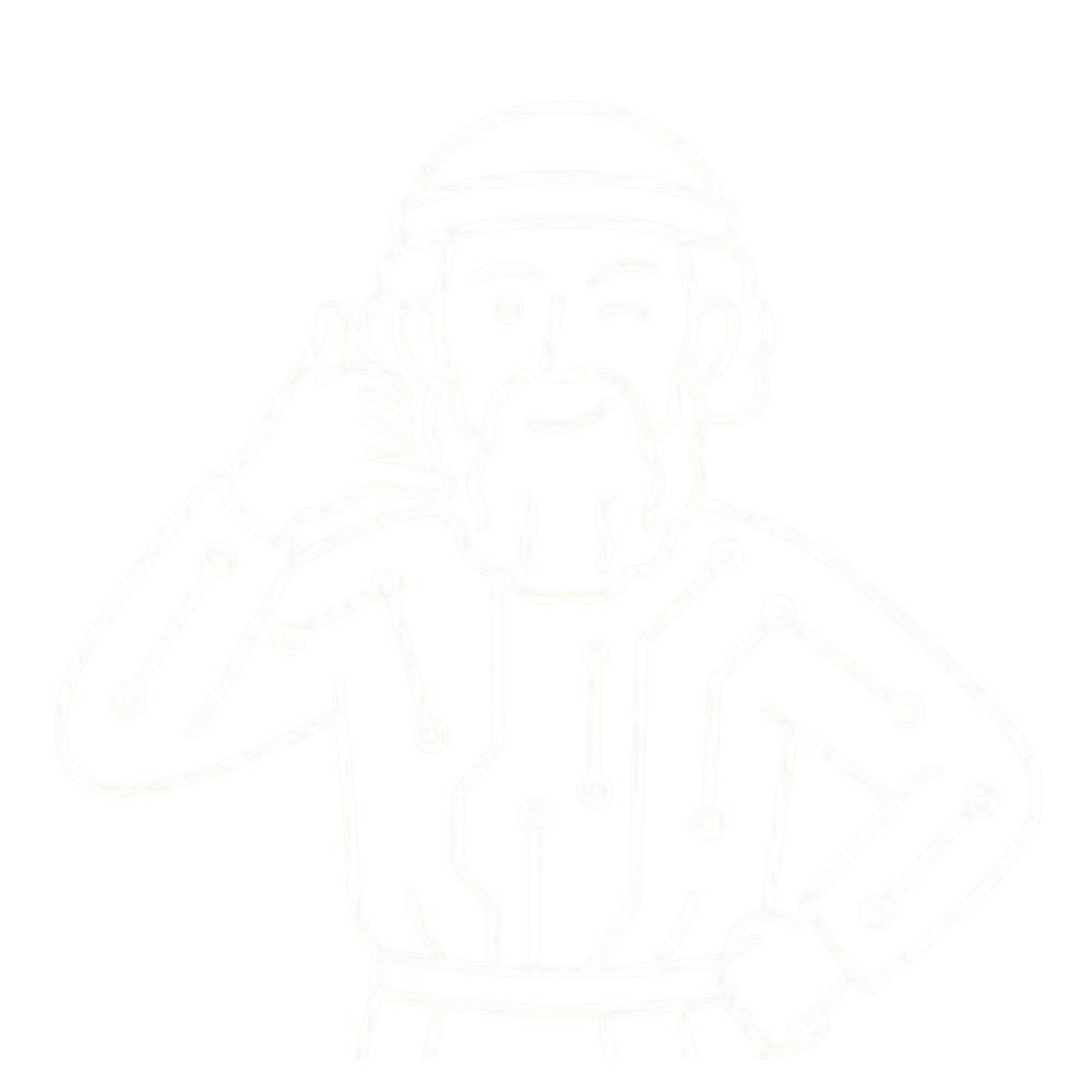 Archimedes mascot inviting you to contact us